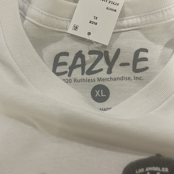 Bnwt Easy-E tshirt XL white/black - Picture 2 of 5